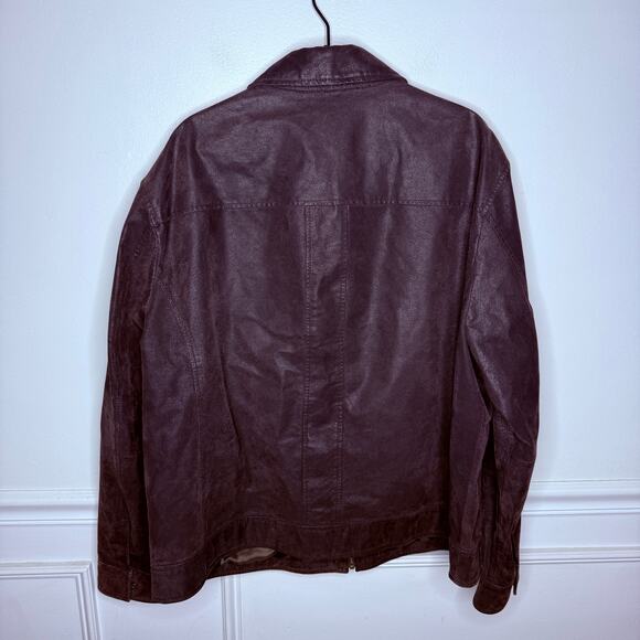 Jos A Bank Executive Collection Mens XXL Brown Suede Leather Jacket - Picture 7 of 8